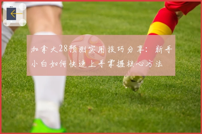 加拿大28预测实用技巧分享：新手小白如何快速上手掌握核心方法